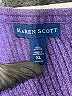 Karen Scott 100% Cotton Purple Pullover Sweater Size XL - photo 7