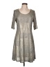 Espresso Metallic Silver Casual Dress Size L - photo 1