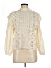 MNG Ivory Long Sleeve Blouse Size 6 - photo 1