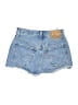 Levi's 100% Cotton Blue Denim Shorts Size 25 waist - photo 2
