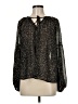 Blu Pepper 100% Polyester Stars Black Long Sleeve Blouse Size M - photo 1