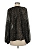 Blu Pepper 100% Polyester Stars Black Long Sleeve Blouse Size M - photo 2