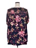 Lane Bryant 100% Polyester Blue Short Sleeve Blouse Size 26 - 28 Plus - photo 2