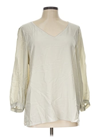 Lafayette 148 New York 3/4 Sleeve Silk Top (view 1)