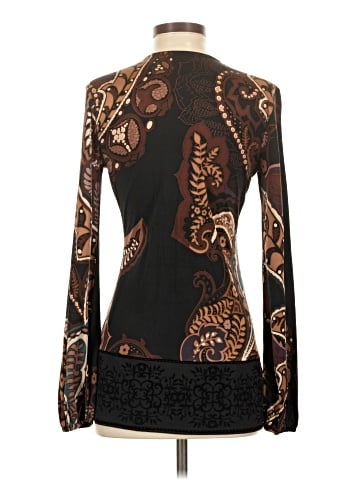 Hale Bob Long Sleeve Silk Top (view 2)