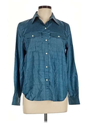 Lauren by Ralph Lauren Long Sleeve Silk Top (view 1)