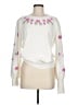 Fate Floral White Pullover Sweater Size M - photo 1