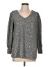 NY Collection Gray Long Sleeve Blouse Size L - photo 1