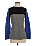 Garnet Hill 100% Cashmere Color Block Gray Cashmere Pullover Sweater Size S - photo 1