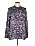 MICHAEL Michael Kors 100% Polyester Paisley Purple Long Sleeve Blouse Size L - photo 1