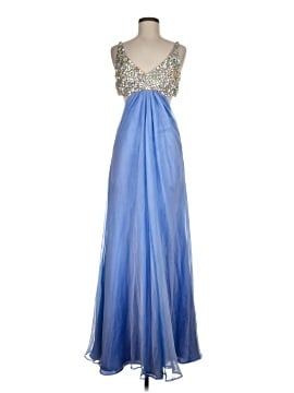 prom dresses used size 8, pink, A-line, 3D-floral, train, and corset backing Formal Gowns Buy Used Prom