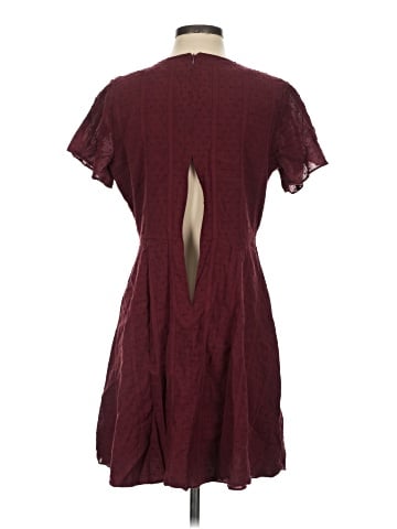 Madewell Button-Front Swing Dress in Swiss Dot (view 2)