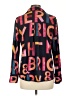 Soma Print Black Long Sleeve Blouse Size L - photo 2