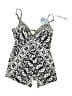 Miraclesuit Print Gray One Piece Swimsuit Size 8 - photo 1