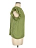 Ann Taylor LOFT 100% Polyester Green Short Sleeve Blouse Size M - photo 4