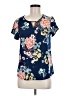 AUW Blue Short Sleeve Blouse Size M - photo 1