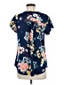 AUW Blue Short Sleeve Blouse Size M - photo 2
