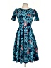 Lularoe Print Blue Casual Dress Size S - photo 1