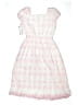 Little Lass 100% Polyester Hearts Pink Dress Size 12 - photo 2