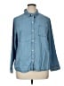 32 Degrees 100% Lyocell Blue Long Sleeve Button-Down Shirt Size XL - photo 1