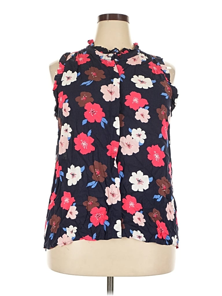 Pre-owned Gibson Sleeveless Blouse In Blue
