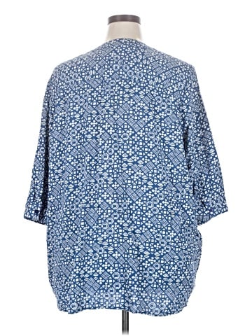 Woman Within 3/4 Sleeve Button-Down Shirt (view 2)