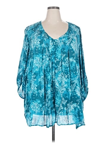 Woman Within 3/4 Sleeve Blouse (view 1)