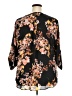Torrid 100% Polyester Floral Black 3/4 Sleeve Blouse Size 3X Plus (3) - photo 2