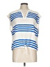 Nine West Blue Sleeveless Button-Down Shirt Size L - photo 1