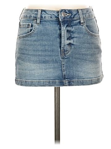 Indigo Rising Denim Skirt (view 1)