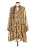 H&M 100% Polyester Paisley Gold Cocktail Dress Size 12 - photo 1