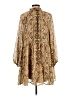H&M 100% Polyester Paisley Gold Cocktail Dress Size 12 - photo 2