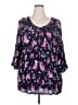 Woman Within 100% Rayon Black 3/4 Sleeve Blouse Size 30 (3X) - photo 1