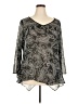 Avenue 100% Polyester Gray 3/4 Sleeve Blouse Size 18 Plus - photo 1