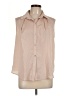 Wyatt Tan Sleeveless Button-Down Shirt Size L - photo 1