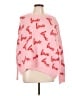 CeCe Hearts Pink Pullover Sweater Size L - photo 1
