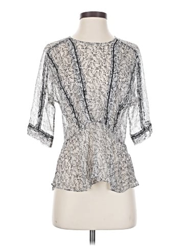 Rebecca Taylor 3/4 Sleeve Silk Top (view 1)