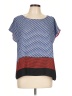 Vince Camuto 100% Polyester Blue Short Sleeve Blouse Size L - photo 1