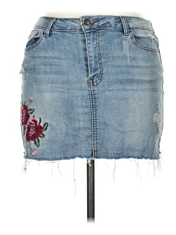 Angel Kiss Denim Skirt (view 1)