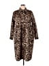 Aligne Animal Print Brown Casual Dress Size 14 - photo 1