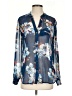 Kut from the Kloth 100% Polyester Floral Blue Long Sleeve Blouse Size S - photo 1