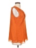 CAbi 100% Polyester Orange Sleeveless Blouse Size S - photo 4