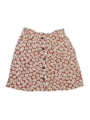 Madewell Paperbag Button-Front Mini Skirt in Falling Daisies (view 1)