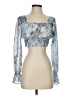 Altar'd State 100% Polyester Blue Long Sleeve Blouse Size S - photo 1