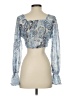 Altar'd State 100% Polyester Blue Long Sleeve Blouse Size S - photo 2