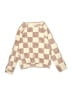 Cat & Jack Checkered-gingham Tan Pullover Sweater Size 6 - 6X - photo 1