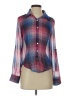 Living Doll 100% Polyester Plaid Pink Blue Long Sleeve Blouse Size XS - photo 1