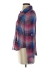 Living Doll 100% Polyester Plaid Pink Blue Long Sleeve Blouse Size XS - photo 5