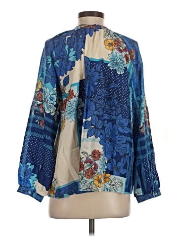 Johnny Was 3/4 Sleeve Silk Top (view 2)