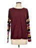Boden Color Block Burgundy Pullover Sweater Size S - photo 1